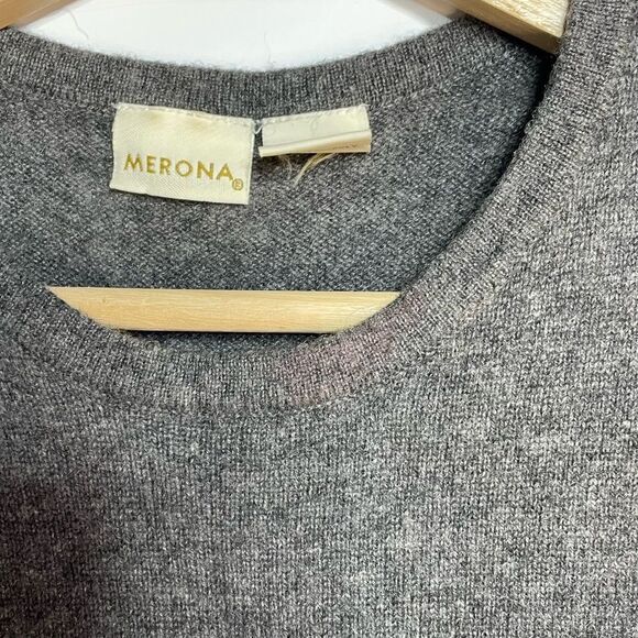 5 for $25🔥Merona Grey 100% Cashmere Sweater Small - Picture 4 of 7